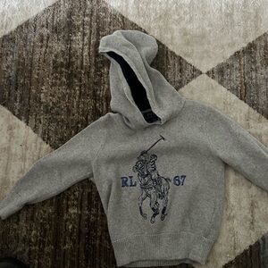 Polo by Ralph Lauren Gray Hoodie with Blue Logo